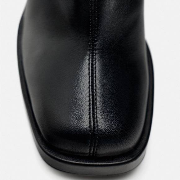 ZARA PLATFORM LEATHER HEELED ANKLE BOOTS - Picture 9 of 15